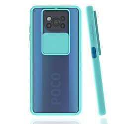 Xiaomi Poco X3 Case Zore Lensi Cover Turquoise