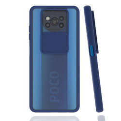 Xiaomi Poco X3 Case Zore Lensi Cover Navy blue
