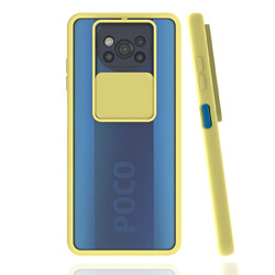 Xiaomi Poco X3 Case Zore Lensi Cover Yellow