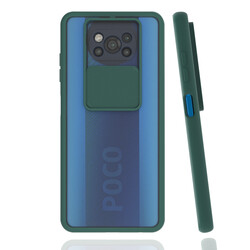 Xiaomi Poco X3 Case Zore Lensi Cover Dark Green
