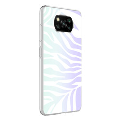 Xiaomi Poco X3 Case Zore M-Blue Patterned Cover Zebra No1