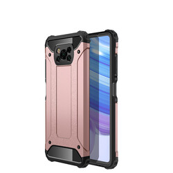 Xiaomi Poco X3 Kılıf Zore Crash Silikon Kapak Rose Gold