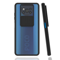 Xiaomi Poco X3 Kılıf Zore Lensi Kapak Siyah