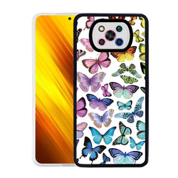 Xiaomi Poco X3 Kılıf Zore M-Fit Desenli Kapak Butterfly No3