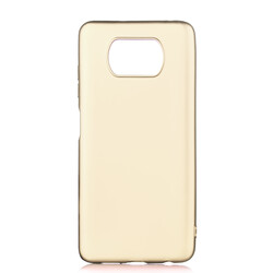 Xiaomi Poco X3 Kılıf Zore Premier Silikon Kapak Gold
