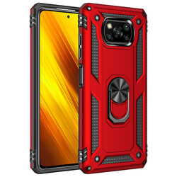 Xiaomi Poco X3 Kılıf Zore Vega Kapak Kırmızı