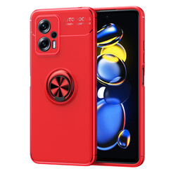 Xiaomi Poco X4 GT Kılıf Zore Ravel Silikon Kapak Kırmızı