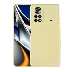 Xiaomi Poco X4 Pro 5G Case Zore Premier Silicon Cover Gold
