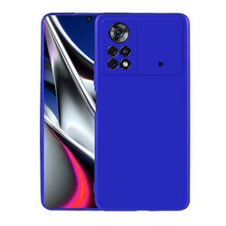 Xiaomi Poco X4 Pro 5G Case Zore Premier Silicon Cover Saks Blue