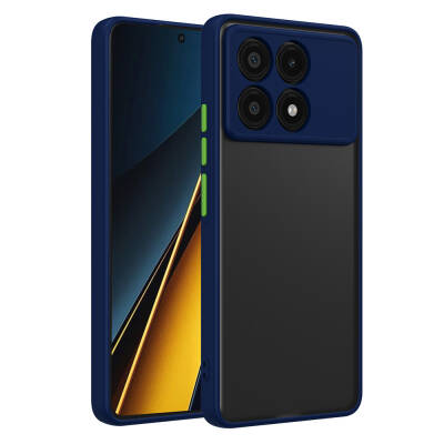 Xiaomi Poco X6 Pro Case Zore Hux Cover Navy blue