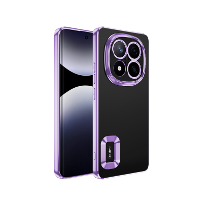 Xiaomi Poco X7 Kılıf Kamera Korumalı Logo Gösteren Zore Omega Kapak Lila