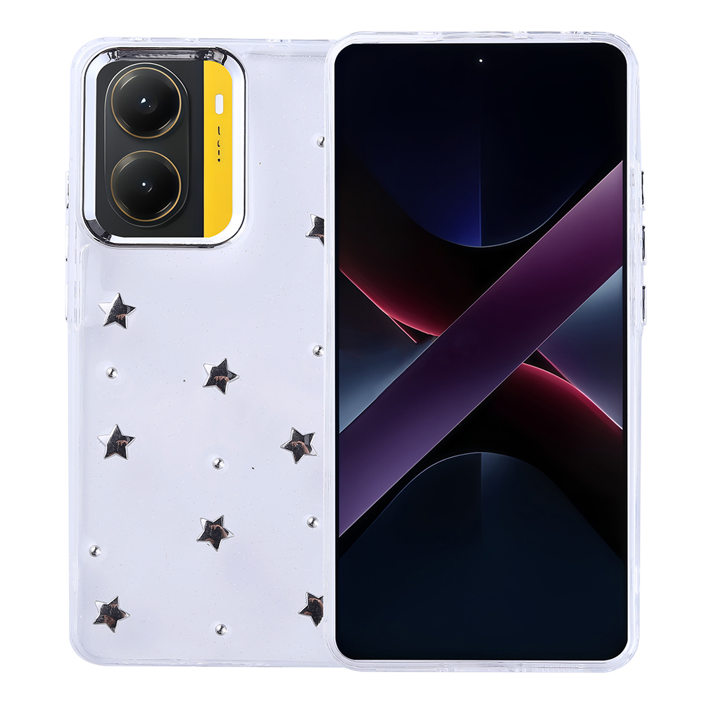 Xiaomi Poco X7 Pro Case Airbag Design Glitter Transparent Zore Kutup Cover - 1