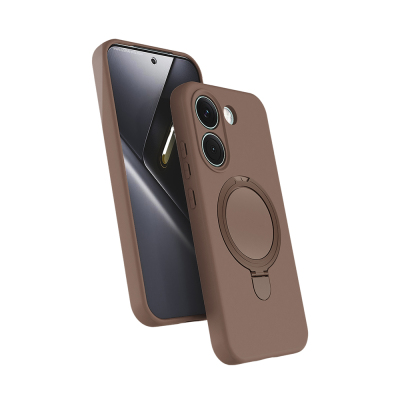 Xiaomi Poco X8 Pro Case M-safe Charging Stand Zore Samara Cover Desert Gold