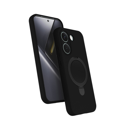 Xiaomi Poco X8 Pro Kılıf M-safe Şarj Özellikli Standlı Zore Samara Kapak Siyah