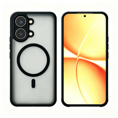 Xiaomi Poco X8 Pro Max Case with M-Safe Charging and Camera Protection - Zore Lunex Cover Black