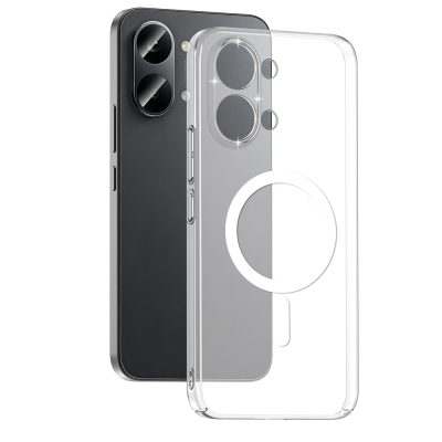 Xiaomi Poco X8 Pro Max Kamera Korumalı M-Safe Şarj Özellikli Şeffaf Zore London Sert PC Kapak Şeffaf