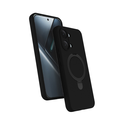 Xiaomi Poco X8 Pro Max Kılıf M-safe Şarj Özellikli Standlı Zore Samara Kapak Siyah