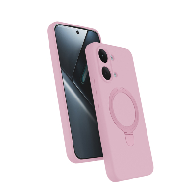 Xiaomi Poco X8 Pro Max Kılıf M-safe Şarj Özellikli Standlı Zore Samara Kapak Pembe