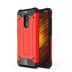 Xiaomi Pocophone F1 Kılıf Zore Crash Silikon Kapak Kırmızı
