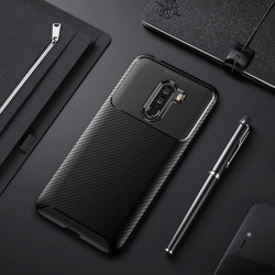 Xiaomi Pocophone F1 Kılıf Zore Negro Silikon Kapak Siyah