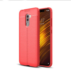 Xiaomi Pocophone F1 Kılıf Zore Niss Silikon Kapak Kırmızı