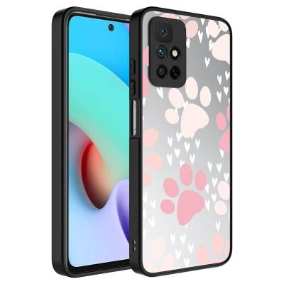 Xiaomi Redmi 10 Case Mirror Patterned Camera Protection Glossy Zore Mirror Cover Pati