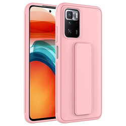Xiaomi Redmi 10 Case Zore Qstand Cover Pink