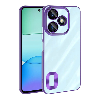 Xiaomi Redmi 13 4G Case Camera Protection Showing Logo Zore Omega Cover Lila