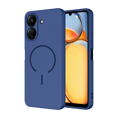 Xiaomi Redmi 13C Case Zore Meta Cover with M-safe Charging Feature Navy blue