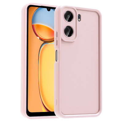 Xiaomi Redmi 13C Kılıf Kamera Korumalı Zore Ananas Kapak Pembe