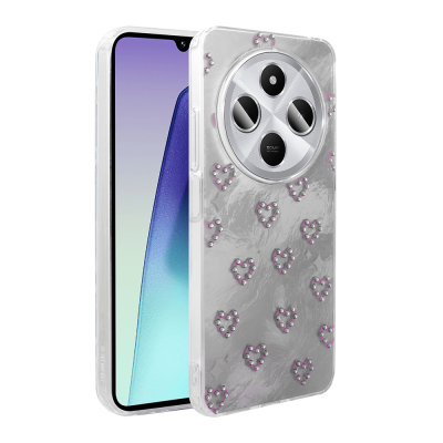 Xiaomi Redmi 14C 4G Case Camera Protection Figured Zore Ponti Silicone Cover White