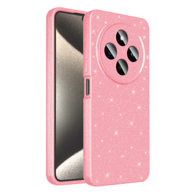 Xiaomi Redmi 14C 4G Case Camera Protection Glitter Luxury Zore Koton Cover Açık Pembe
