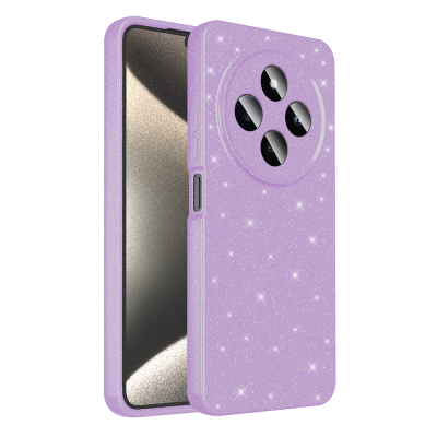 Xiaomi Redmi 14C 4G Case Camera Protection Glitter Luxury Zore Koton Cover Lila