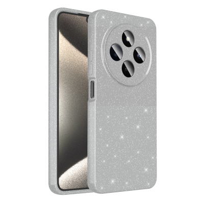 Xiaomi Redmi 14C 4G Case Camera Protection Glitter Luxury Zore Koton Cover Silver