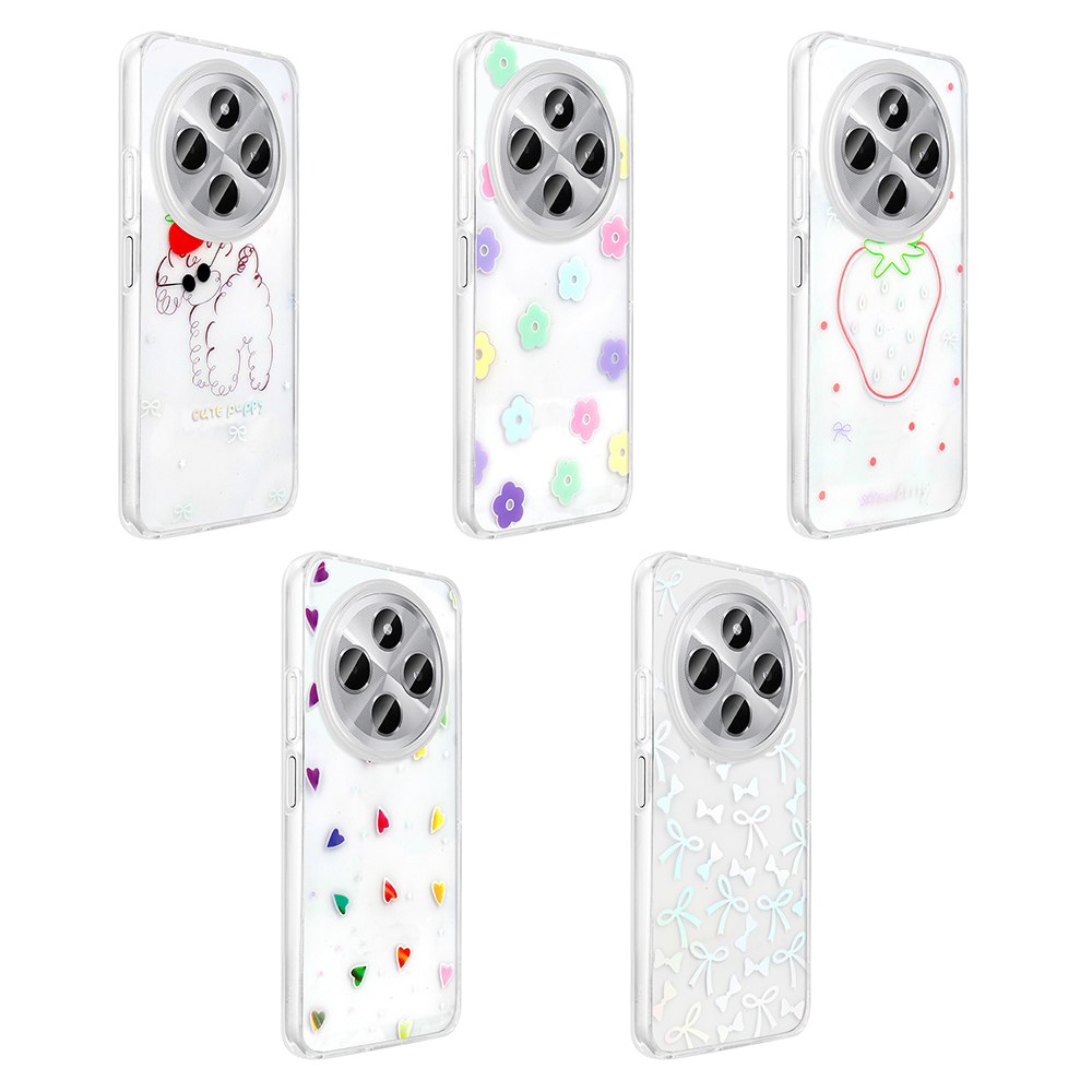 Xiaomi Redmi 14C 4G Case Transparent Figured Zore Folk Hard Cover - 17