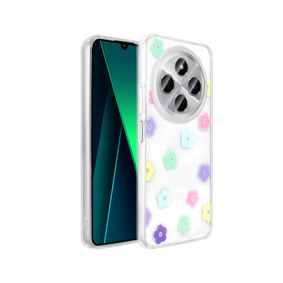Xiaomi Redmi 14C 4G Case Transparent Figured Zore Folk Hard Cover Papatya