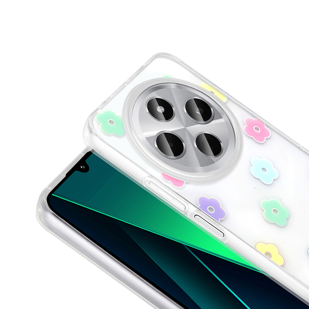 Xiaomi Redmi 14C 4G Kılıf Şeffaf Figürlü Zore Folk Sert Kapak - 13