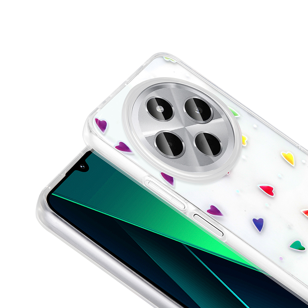 Xiaomi Redmi 14C 4G Kılıf Şeffaf Figürlü Zore Folk Sert Kapak - 14