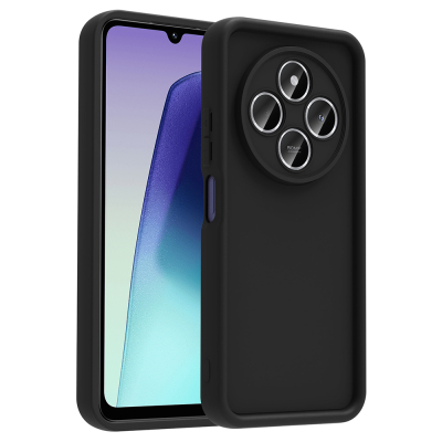 Xiaomi Redmi 14C Case Camera Protection Zore Ananas Cover Black