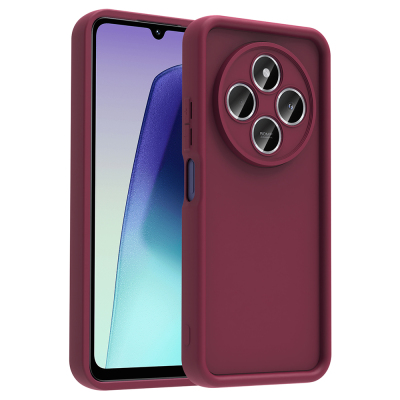 Xiaomi Redmi 14C Case Camera Protection Zore Ananas Cover Plum