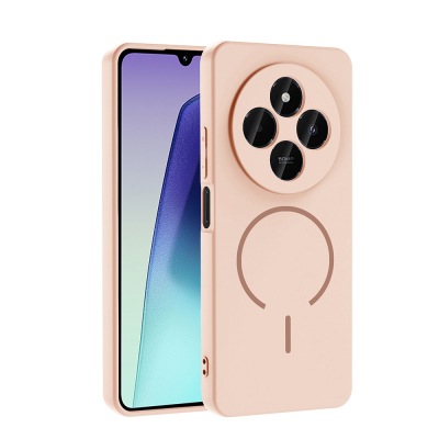 Xiaomi Redmi 14C Kılıf M-safe Şarj Özellikli Zore Meta Kapak Rose Pembe