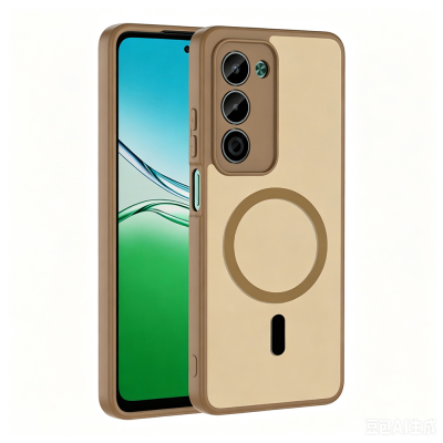 Xiaomi Redmi 15 Case M-safe Charging Feature Zore Ballet Babet Cover Brown