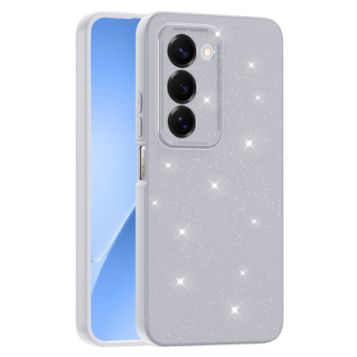 Xiaomi Redmi 15 Case with Camera Protection, Glittery Luxury Zore Cotton Cover White