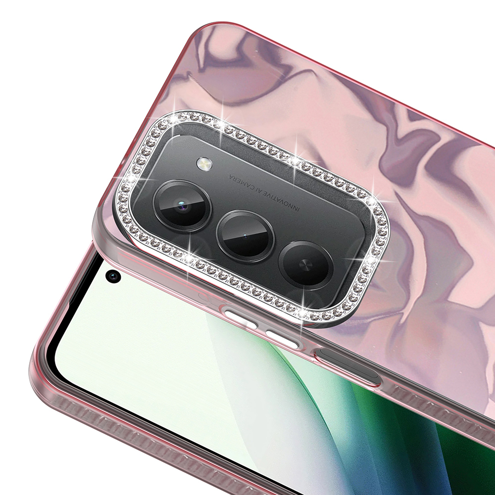 Xiaomi Redmi 15 Kılıf Airbagli Parlak Taş Detay Tasarımlı Zore Esila Kapak - 4