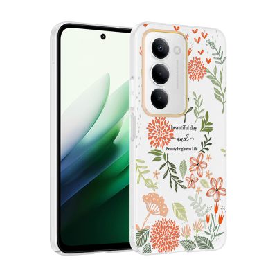Xiaomi Redmi 15 Kılıf Kamera Korumalı Desenli Zore Klip Kapak Beautiful