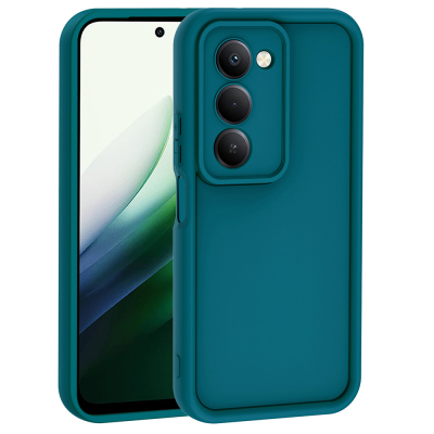 Xiaomi Redmi 15 Kılıf Kamera Korumalı Zore Ananas Kapak Koyu Yeşil