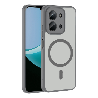 Xiaomi Redmi 15C Case M-safe Charging Feature Zore Ballet Flat Cover Grey