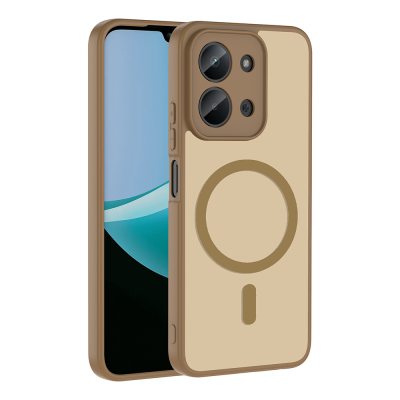 Xiaomi Redmi 15C Case M-safe Charging Feature Zore Ballet Flat Cover Brown