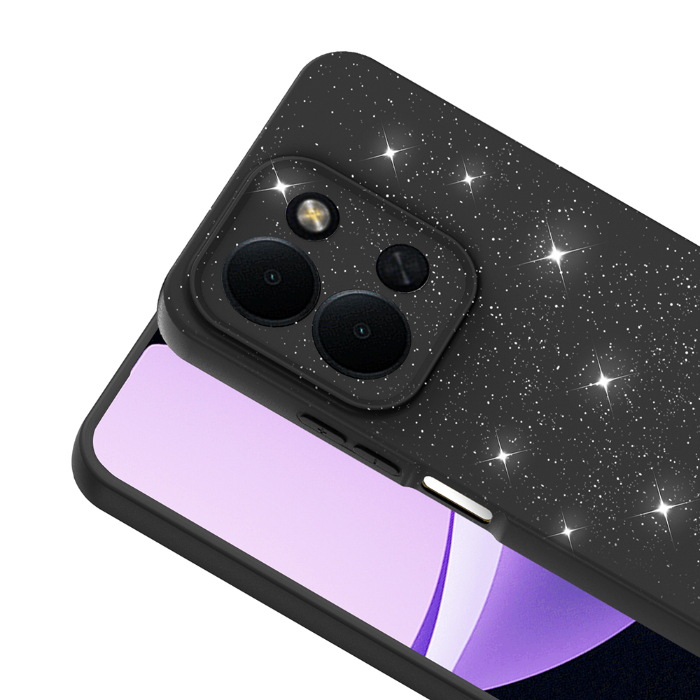Xiaomi Redmi 15C Case with Camera Protection, Glittery Luxury Zore Cotton Cover - 12