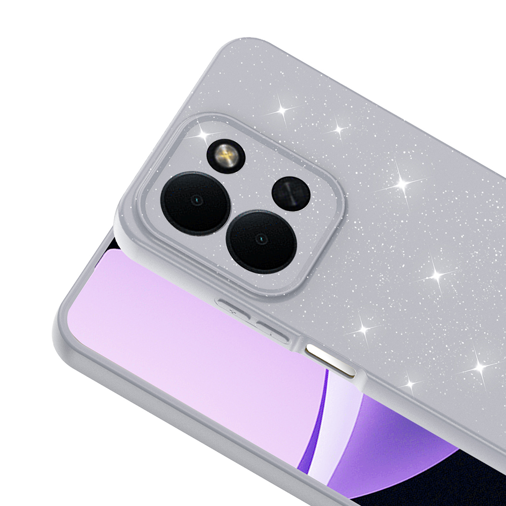 Xiaomi Redmi 15C Case with Camera Protection, Glittery Luxury Zore Cotton Cover - 16